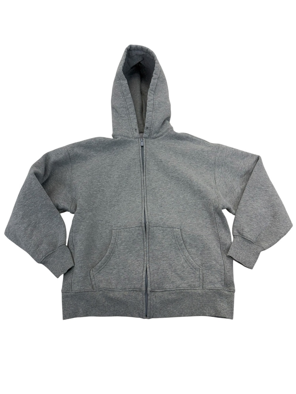 Aritzia Cozy Sweatfleece Boyfriend Boxy Zip Hoodie XS Gray - Picture 2 of 16